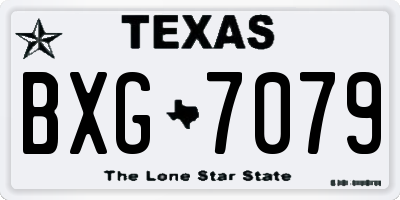 TX license plate BXG7079