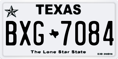 TX license plate BXG7084
