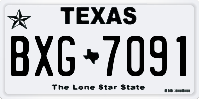 TX license plate BXG7091