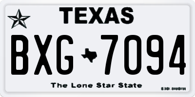 TX license plate BXG7094