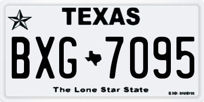 TX license plate BXG7095