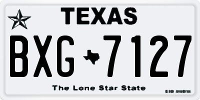 TX license plate BXG7127