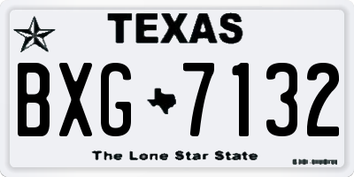 TX license plate BXG7132