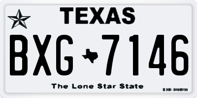 TX license plate BXG7146