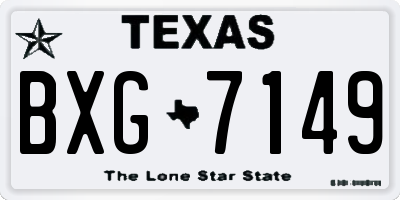 TX license plate BXG7149