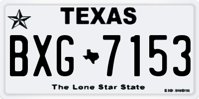 TX license plate BXG7153
