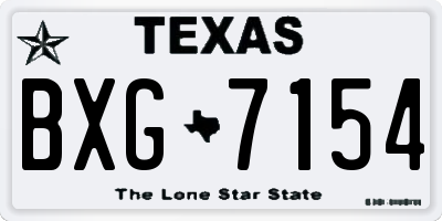 TX license plate BXG7154