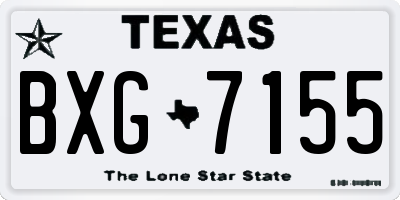 TX license plate BXG7155