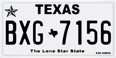 TX license plate BXG7156