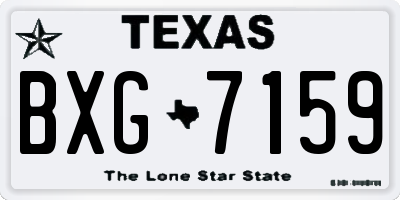 TX license plate BXG7159