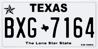 TX license plate BXG7164