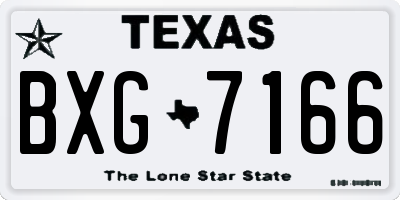 TX license plate BXG7166