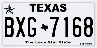 TX license plate BXG7168