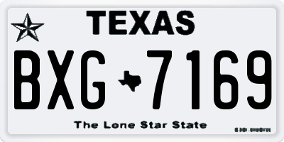 TX license plate BXG7169