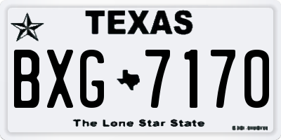 TX license plate BXG7170