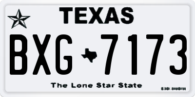 TX license plate BXG7173