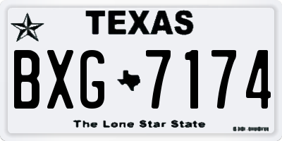 TX license plate BXG7174