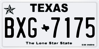 TX license plate BXG7175