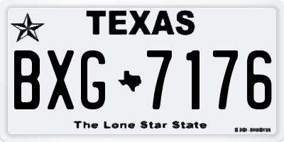 TX license plate BXG7176