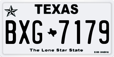TX license plate BXG7179