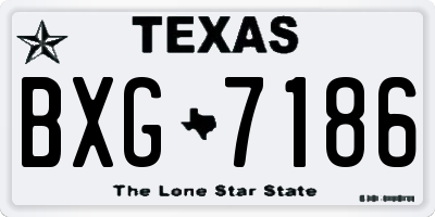 TX license plate BXG7186