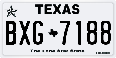 TX license plate BXG7188