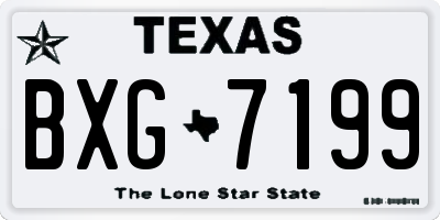 TX license plate BXG7199