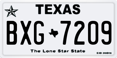 TX license plate BXG7209