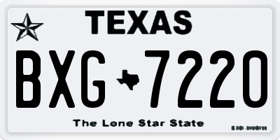 TX license plate BXG7220