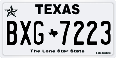 TX license plate BXG7223