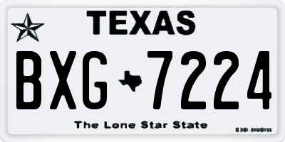 TX license plate BXG7224