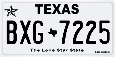 TX license plate BXG7225
