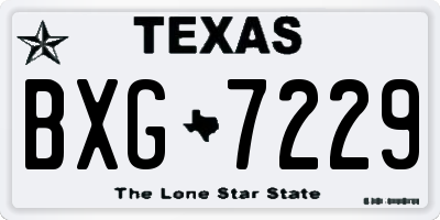 TX license plate BXG7229
