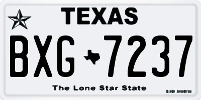 TX license plate BXG7237