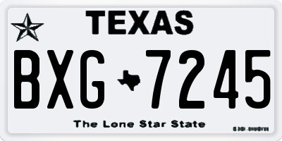 TX license plate BXG7245