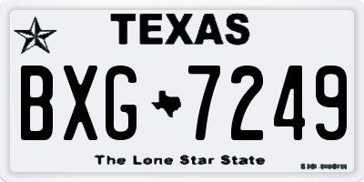 TX license plate BXG7249