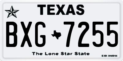 TX license plate BXG7255