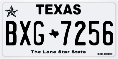 TX license plate BXG7256