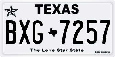 TX license plate BXG7257