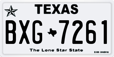 TX license plate BXG7261
