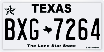TX license plate BXG7264