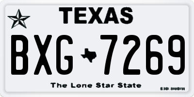 TX license plate BXG7269