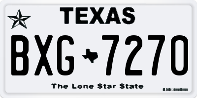 TX license plate BXG7270