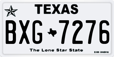 TX license plate BXG7276