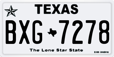 TX license plate BXG7278