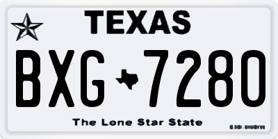 TX license plate BXG7280