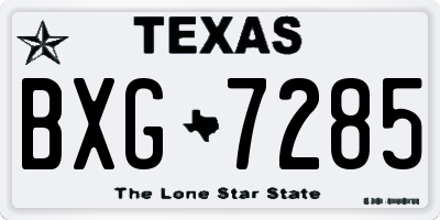 TX license plate BXG7285