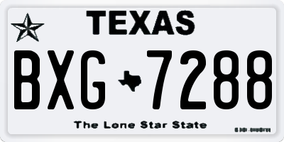 TX license plate BXG7288