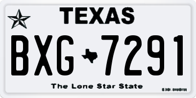 TX license plate BXG7291