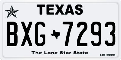 TX license plate BXG7293